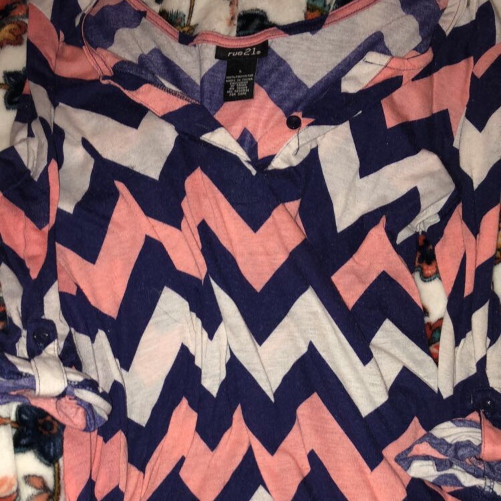 cute chevron button up from Rue 21